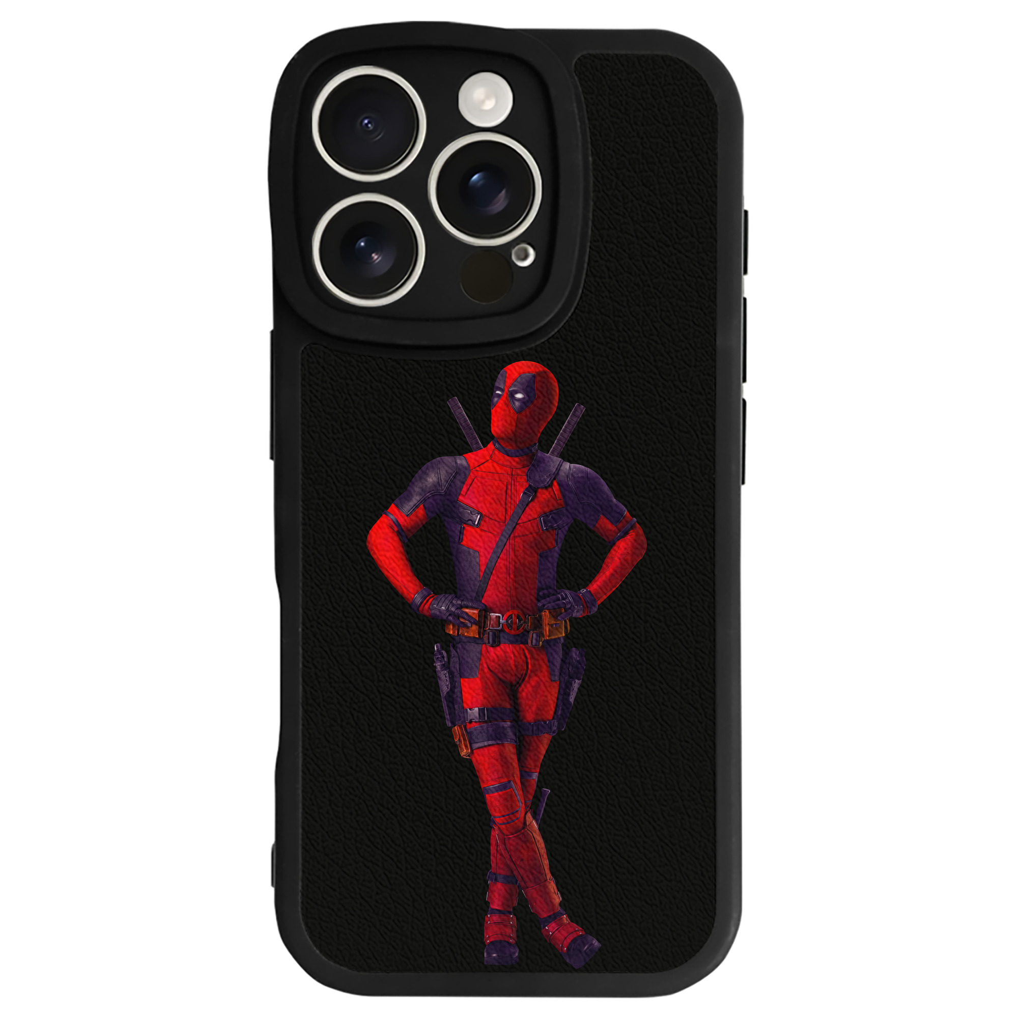 （画像用） Deadpool デッドプール 【iPhone 16シリーズ対応】シリコンスマホケース（レザー調） 材質：シリコン